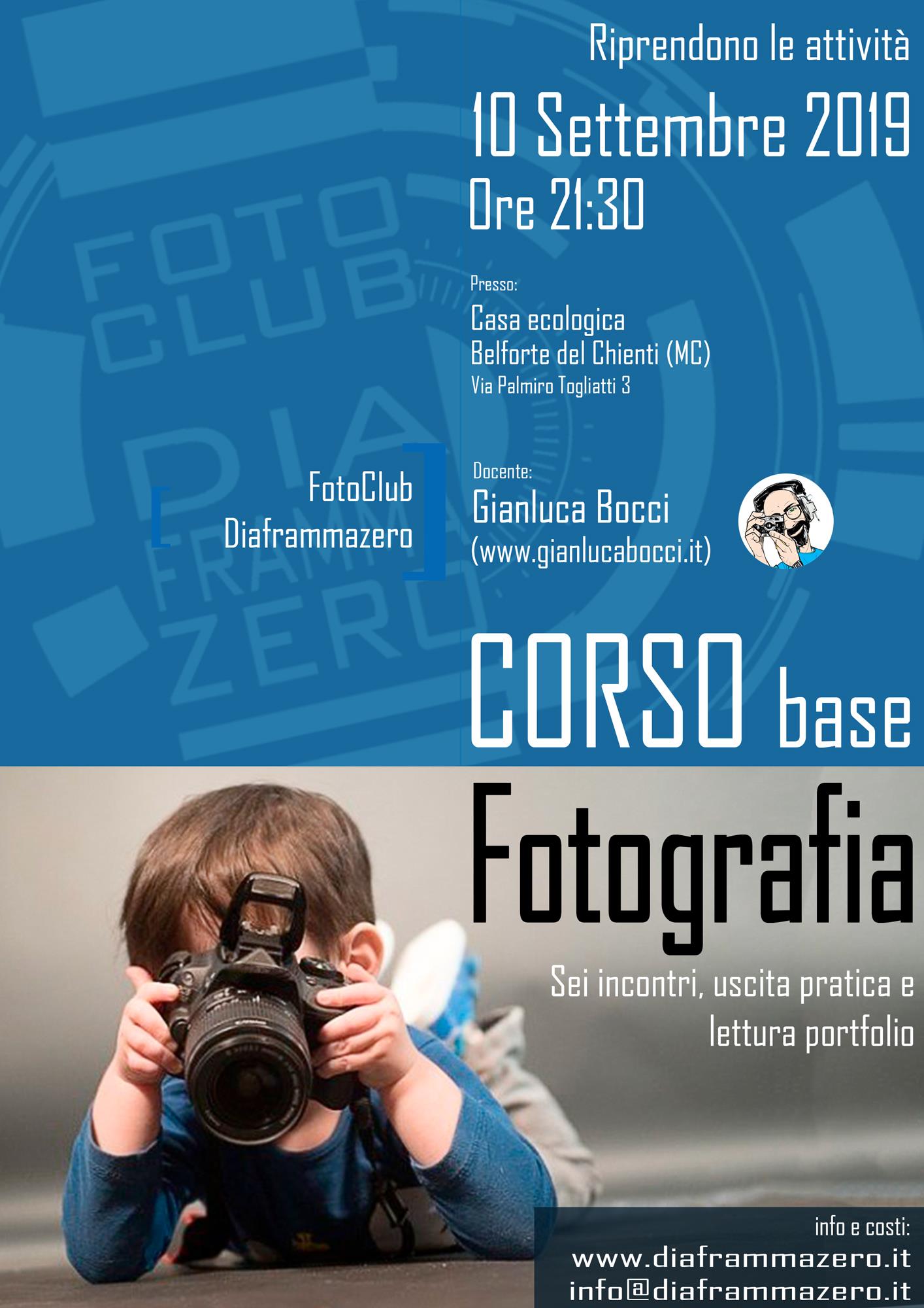 corso base Fotoclud Diaframmazero 2019-2020